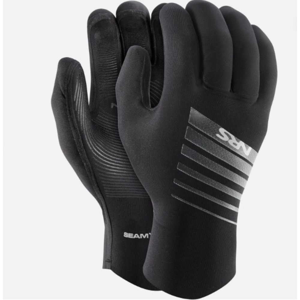 NRS Maxim Neoprene Seam Sealed Paddling Gloves Black Small‎ Kayaking Rafting